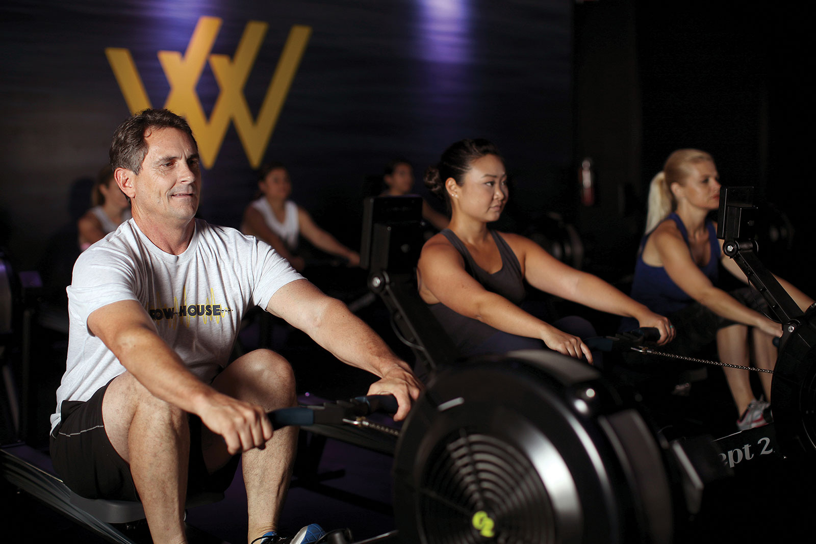 Group rowing at Row House